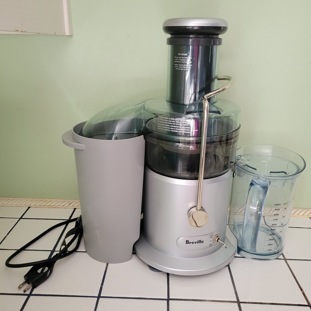 Breville Juicer Silver Dual Speed Wide Chute Juice Fountain Plus JE98XL WORKS